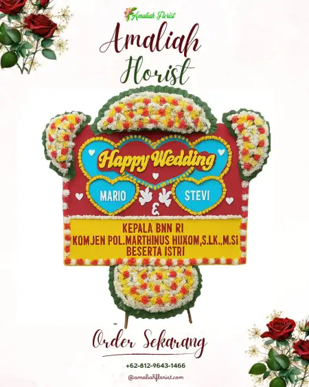 Papan Bunga Pernikahan Baki
